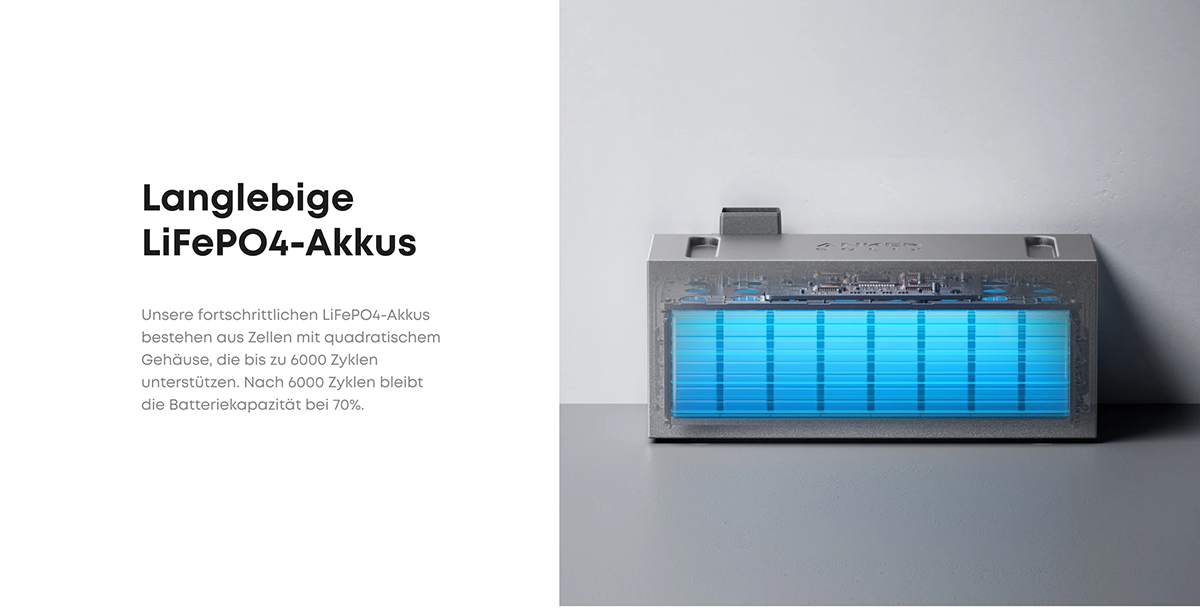 Langlebige LiFePO4-Akkus