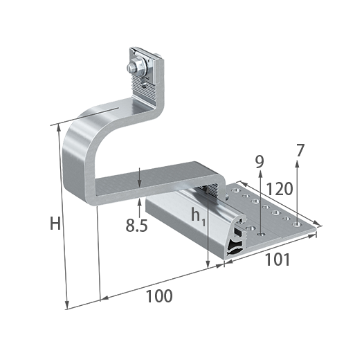 6x Dachhaken RH 40-52 VB AL